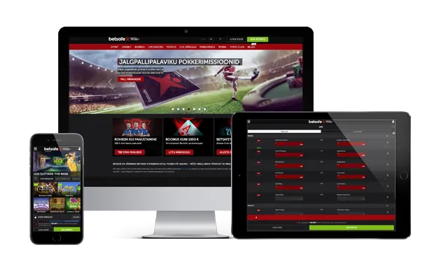 betsafe kasiino website screens