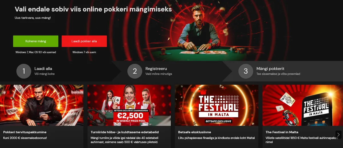 betsafe kasiino pokker