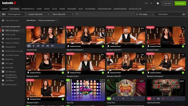 betsafe kasiino live kasiino mängud