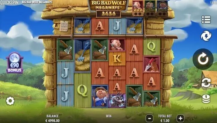 big bad wolf megaways slot screen