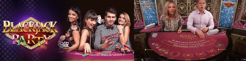 blackjack party game screens