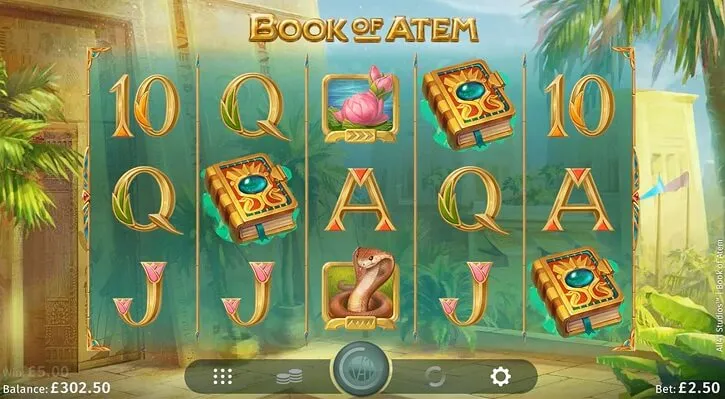 book of atem slot screen