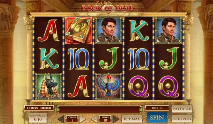 book of dead slot screen