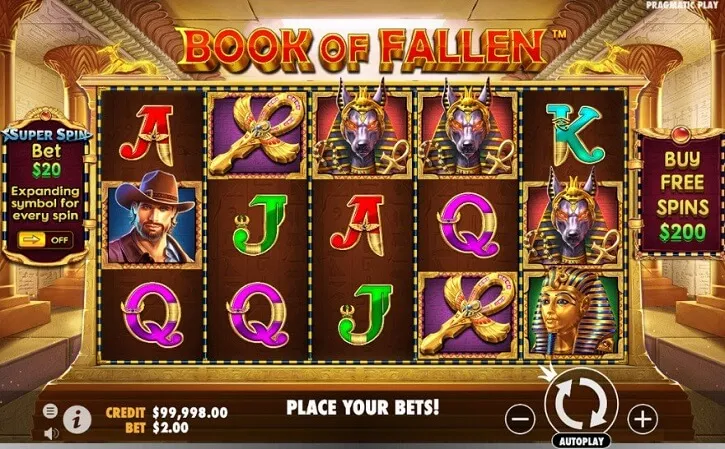 book of fallen slot screen