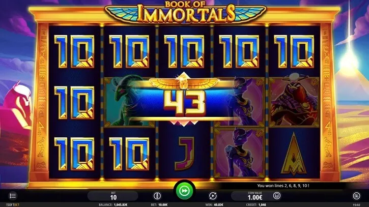 book of immortals slot freespins