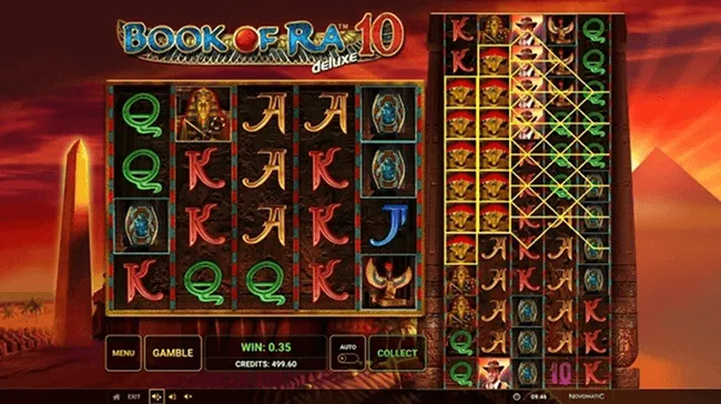 book of ra deluxe 10 slot screen