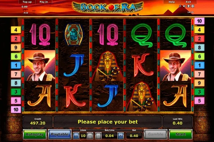 book of ra deluxe slot screen