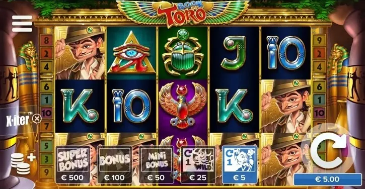 book of toro slot screen