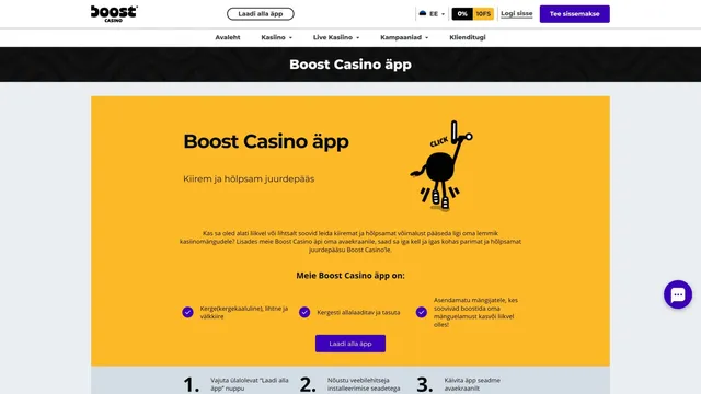 boost kasiino äpp