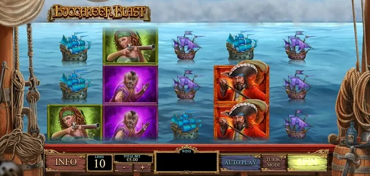 buccaneer blast slot screen