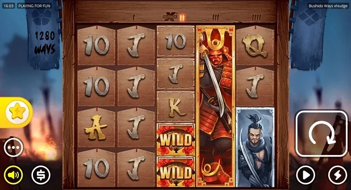 bushido ways xnudge slot screen