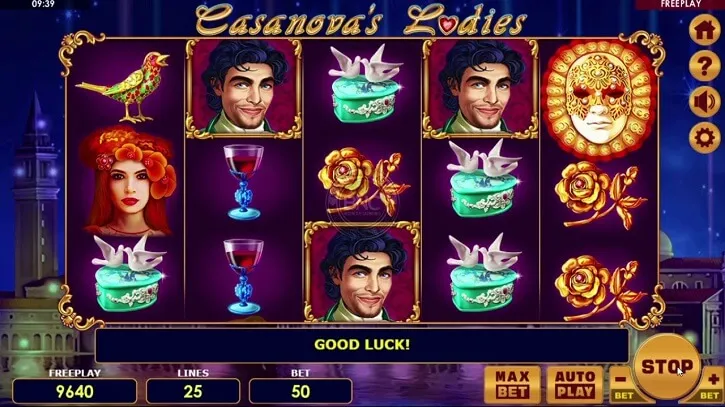 casanovas ladies slot screen