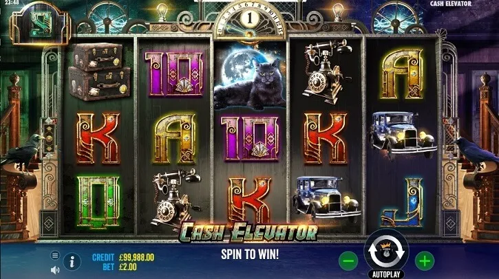 cash elevator slot screen