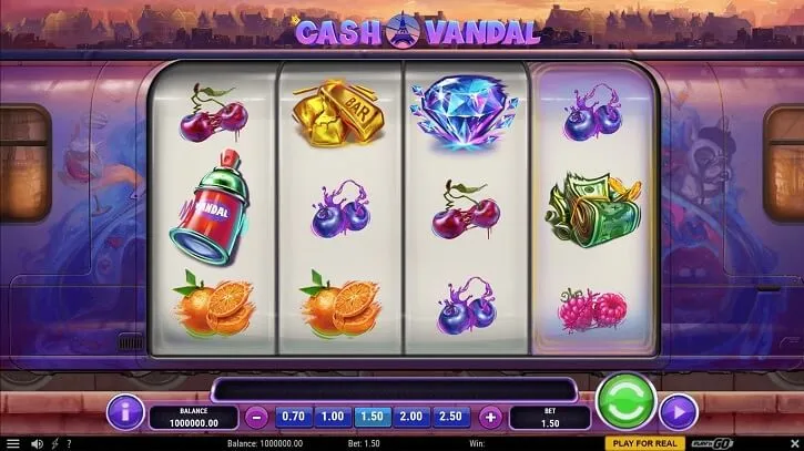 cash vandal slot screen