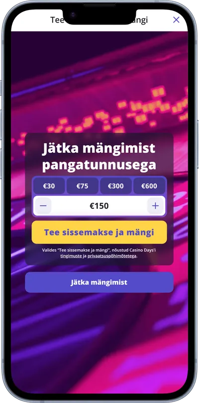 casinodays kasiino mobiilne veebileht logimine