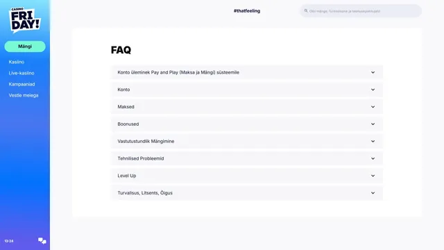 casinofriday klienditugi