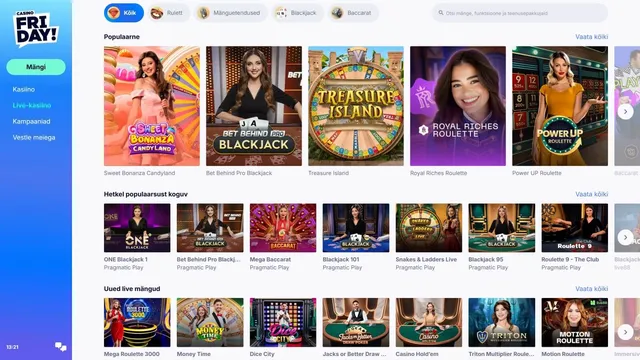 casinofriday live kasiino