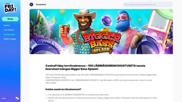 casinofriday tervitusboonus