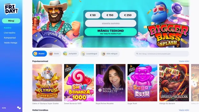 casinofriday veebileht