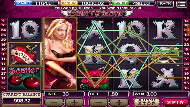 cherry love slot screen