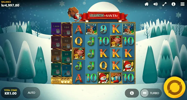 christmas santa slot screen