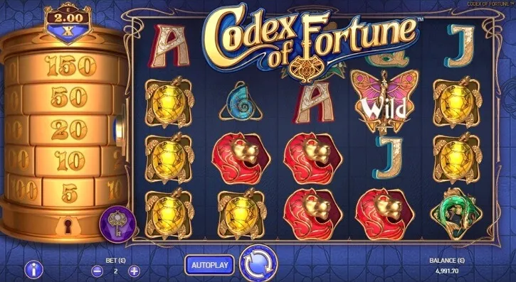codex of fortune slot screen