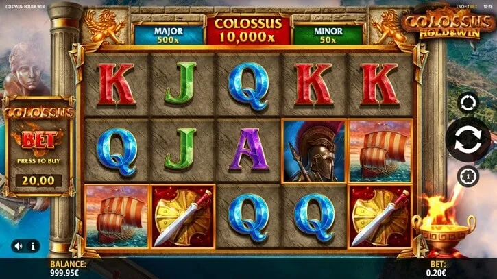 colossus holdwin slot screen