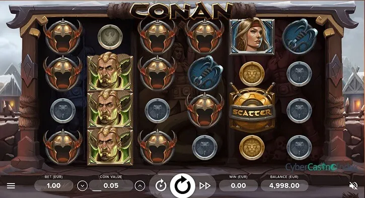 conan slot screen