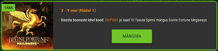 coolbet kasiino divine fortune spinnid