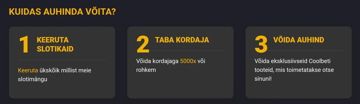 Coolbet kasiino fortune 5000x kampaania tingimused