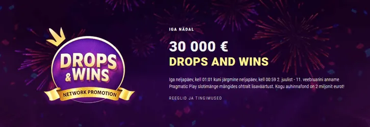 coolbet kasiino pragmatic play drops wins kampaania