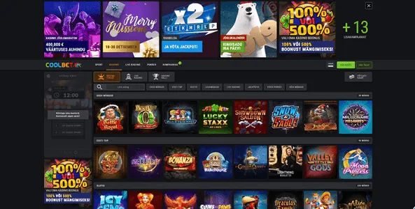 coolbet kasiino website screens