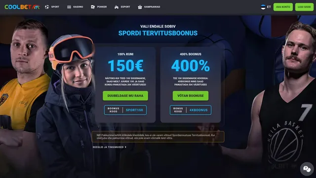 coolbet spordi tervitusboonus