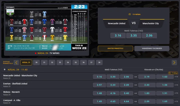 coolbet spordiennustus virtual sports