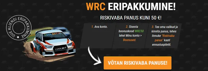 coolbet wrc eripakkumine promo