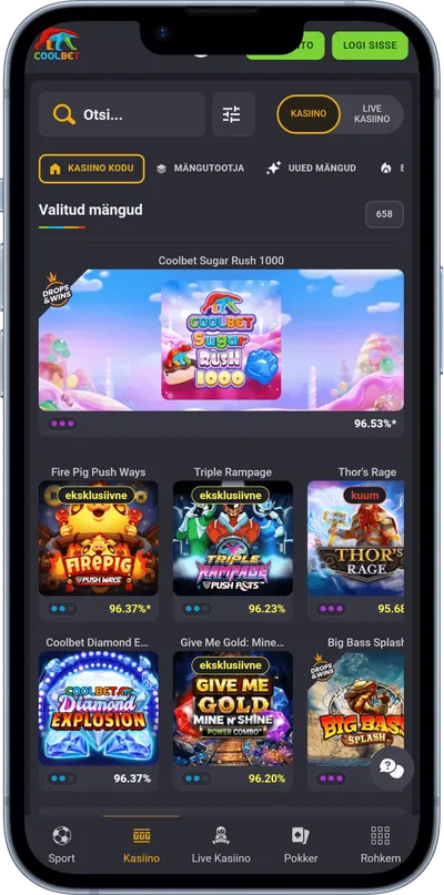 coolbet kasiino mobiilne veebileht