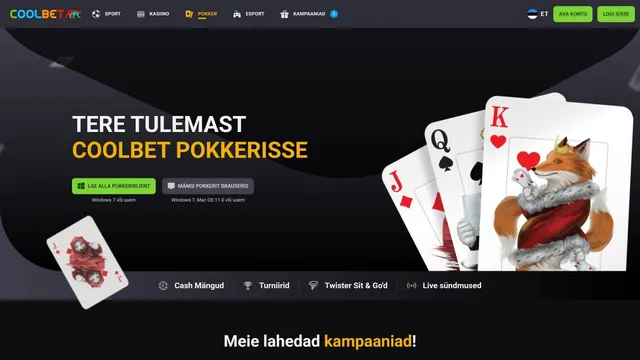 coolbet kasiino pokkeri veebileht