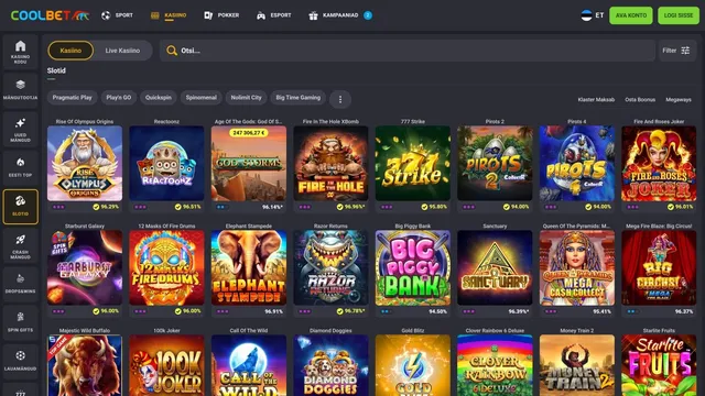 coolbet kasiino slotimängud