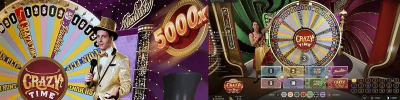 crazy time game screens