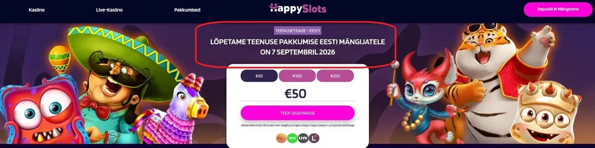 damagi casinos closing in estonia news