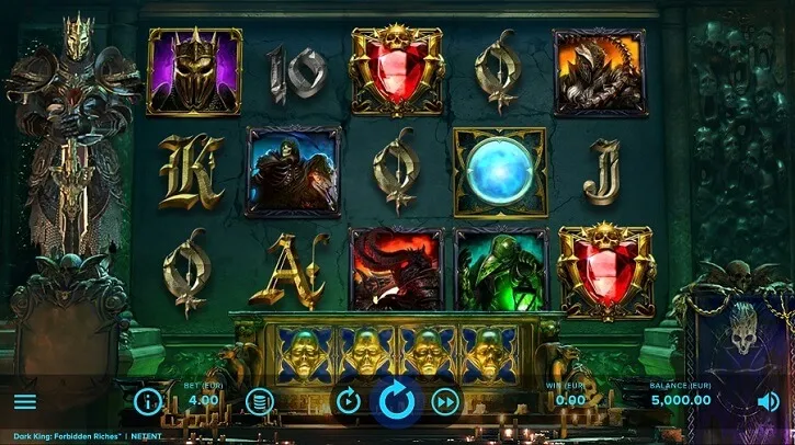 dark king forbidden riches slot screen