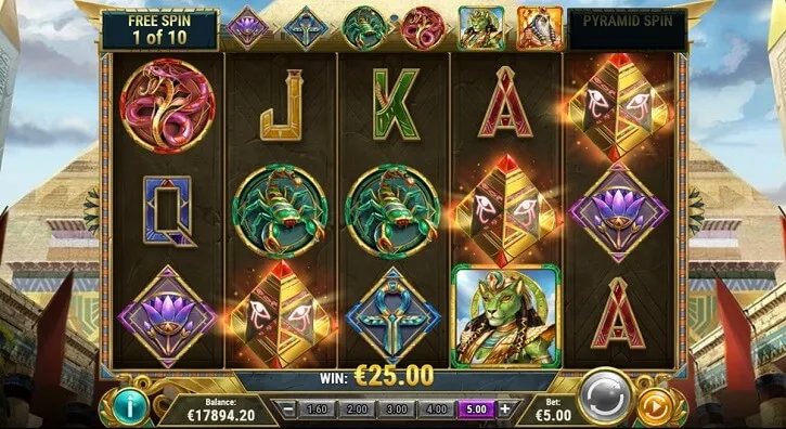 dawn of egypt slot screen