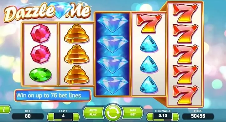 dazzle me slot screen