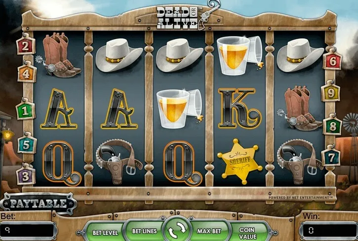 dead or alive slot screen