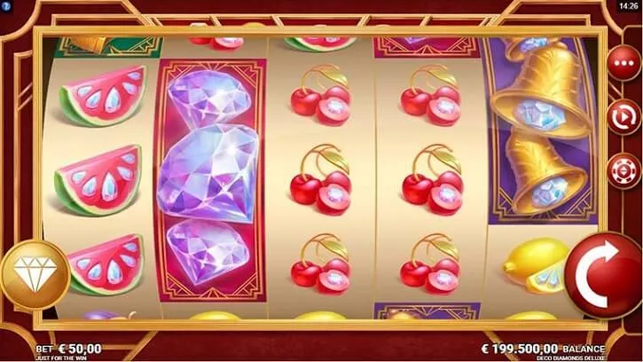 deco diamonds deluxe slot screen