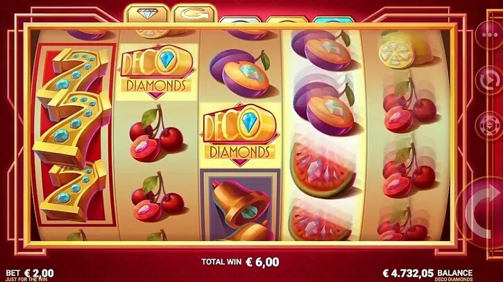 deco diamonds slot screen