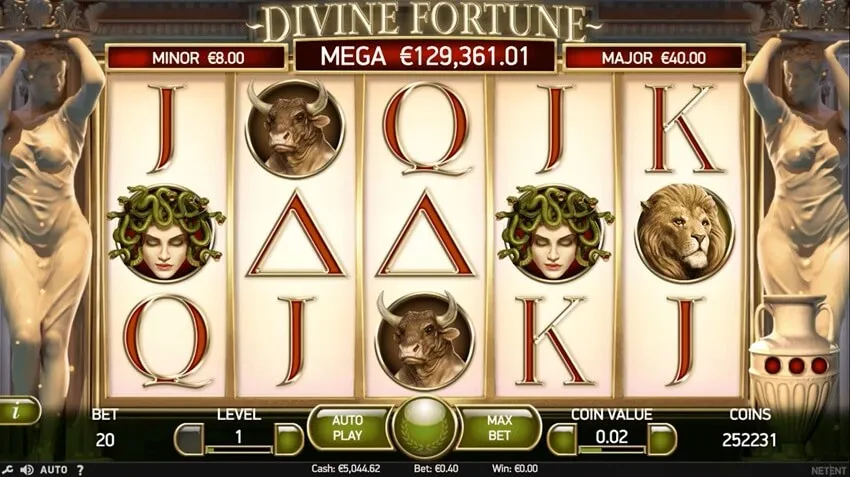 divine fortune slot screen