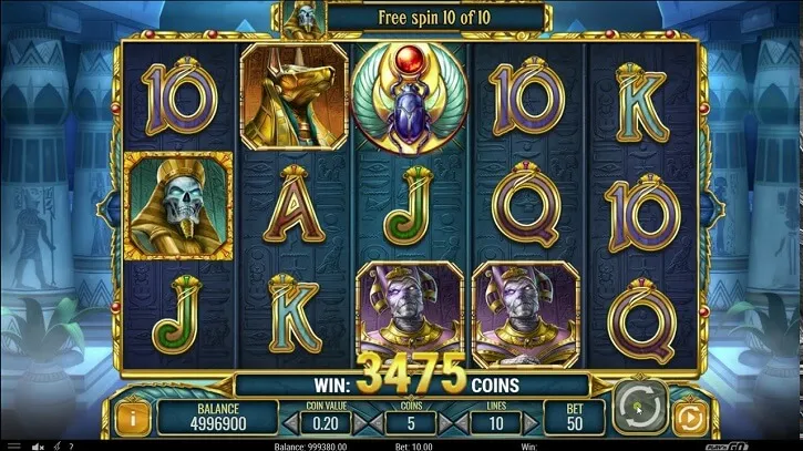 doom of egypt slot screen