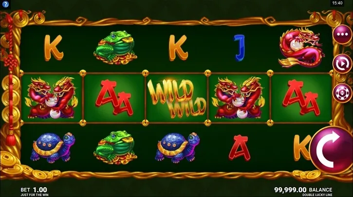 double lucky line slot screen