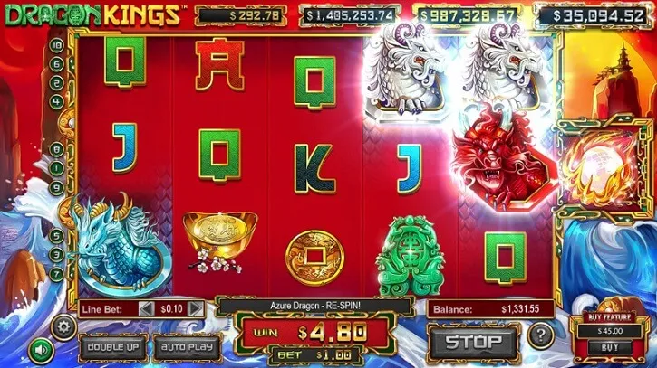 dragon kings slot screen